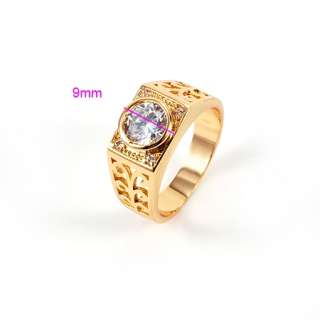 Cool Mens Ring,size 9 In 9K Gold Filled CZ, 111127 20  