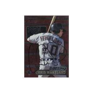 Chris Wakeland, Detroit Tigers, 2000 Bowman Tool Time Foil Autographed 