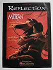 Mulan Vintage Disney Sheet Music Reflection