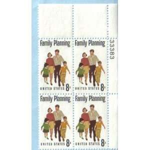 1972 FAMILY PLANNING ~ PLANNED PARENTHOOD #1455 Plate Block of 4 x 8 