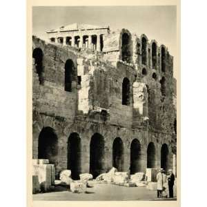  1937 Odeon of Herodes Atticus Parthenon Photogravure 