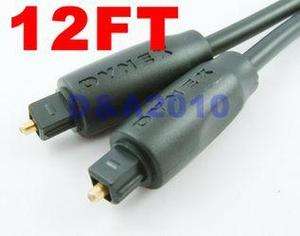 12ft OD5MM Digital Optical Audio Fiber Toslink cable HD 12 Premium 
