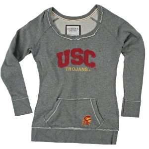  USC Trojans Womens Scoop Pullover Long Sleeve Fleece 
