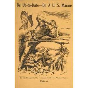  Vintage Art Be Up to date   Be a US Marine   20492 3