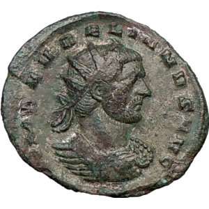 AURELIAN 274AD Authentic Ancient Roman Coin FORTUNA LUCK Wealth Symbol 