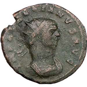 AURELIAN 272AD Authentic Ancient Roman Coin FORTUNA LUCK Wealth Symbol 