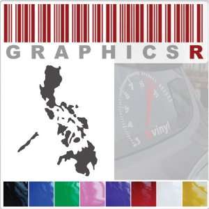 Sticker Decal Graphic   Philippines Filipino Country Silouette Pride 