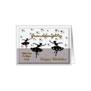   Birthday Granddaughter / Dancing Girl silhouettes Card Toys & Games