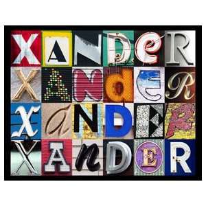  XANDER Personalized Name Poster Using Sign Letters 