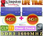 1600MHz Kingston 12GB (3x4GB)DDR3 Memory Ram overclock