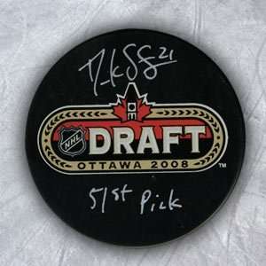   Stepan 2008 Nhl Draft Day Puck Autographed W/ 51st Pick Inscription