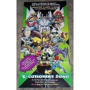 1992 Marvel X Men Promo PosterWolverine/Gambit/Rogue/Cable/Bishop 