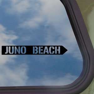  JUNO BEACH D Day Normandy WWII Road Sign Black Decal 