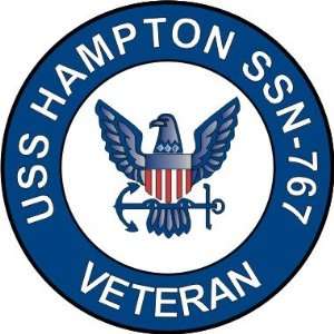  US Navy USS Hampton SSN 767 Ship Veteran Decal Sticker 3.8 