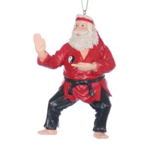  Karate Santa Christmas Ornament