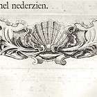1728   INCENSE , SHELL  tailpiece on DUTCH text leaf (6