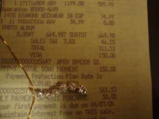   yellow Gold 1 Carat Journey Diamond Necklace 18 chain 1 carat  