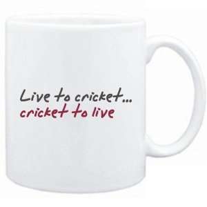  New  Live To Cricket ,Cricket To Live   Mug Sports 