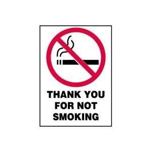 THANK YOU FOR NOT SMOKING (W/GRAPHIC) 10 x 7 Aluminum 