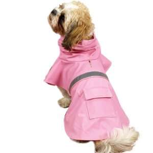   Dog Rain Jacket with Reflective Strip, X Small, Pink