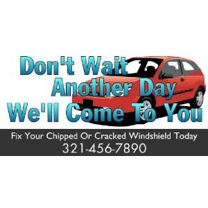  3x6 Vinyl Banner   Fix Your Chipped Or Cracked Wndshield 