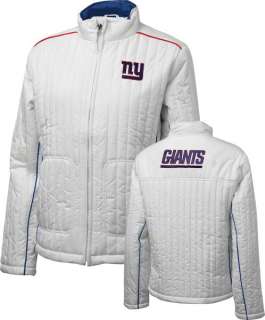 New York Giants Womens Bombshell White Full Zip Jacket  