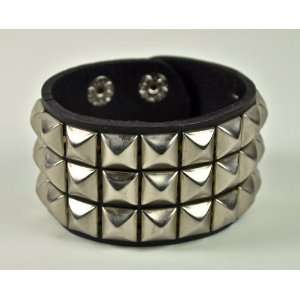   Silver Stud Wristband 80s Gothic Punk Glam Emo 