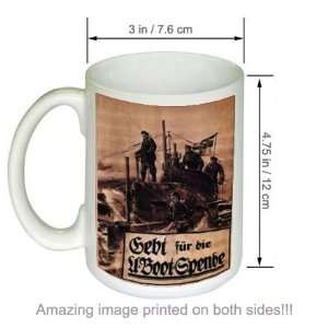  WW1 German Military Propaganda COFFEE MUG Submarine Fund 