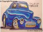 1941[1942 1943 1944 43 44]Willys Coupe Auto Art Artwork