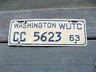 1963 63 WASHINGTON LICENSE PLATE WUTC CC RARE TYPE