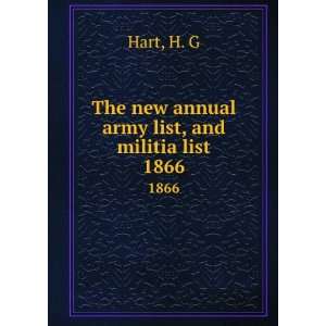  The new annual army list, and militia list. 1866 H. G 