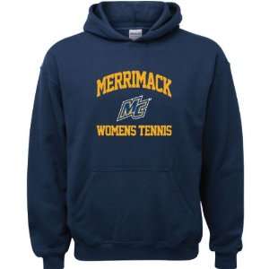  Merrimack Warriors Navy Youth Womens Tennis Arch Hooded 