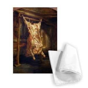  The Slaughtered Ox, 1655 (oil on canvas) by   Tea Towel 