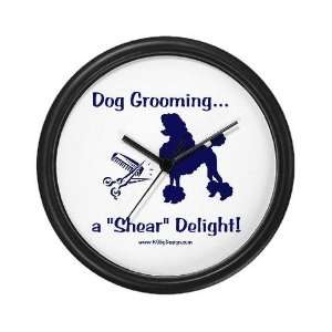  Grooming Shear Delight Dog Wall Clock by 