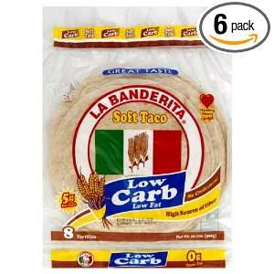La Banderita Soft Taco Tortilla, Low Carb, 12.7 Ounce (Pack of 6)