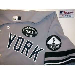  Lance Berkman Authentic Yankees Jersey Gms & Bs Patch 