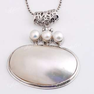 1P Spiral Shell Conch Bead Pearl Focal Big Hole Pendant  