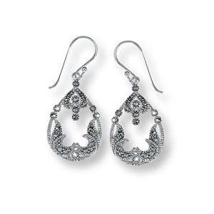   Marcasite Teardrop Dangle Earrings Boma Marcasite Jewelry Jewelry