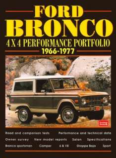 Ford Bronco 4X4 Performance Portfolio, 1966 1977 (Brooklands Road Test 