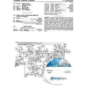  NEW Patent CD for SPEED CONTROL FOR MOTOR VEHICLES 