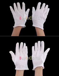 Hot Pair White Music Instruments Stage Cotton Gloves  