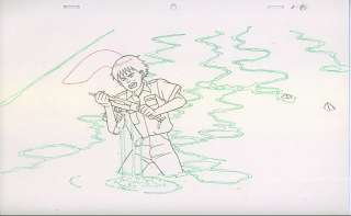 Akira Anime Douga for Cel Animation Art Kei Gun Sewer  