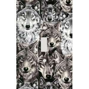 Gray Wolf Collage Decorative Switchplate Cover