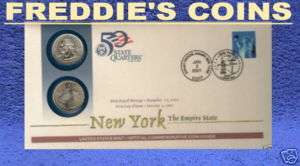 2001 NEW YORK FIRST DAY COIN COVER P&D QUARTERS Q20*  
