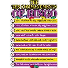  Ten Commandments/Bingo Adult Sweatshirt Clothing