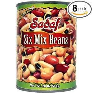 Sadaf Six Mix Beans, 20 Ounce (Pack of Grocery & Gourmet Food