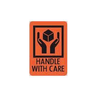 Adazon Inc. CL002 HANDLE WITH CARE, Caution Label printed on 