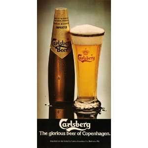 1979 Ad Carlsberg Beer Copenhagen Century Importers Baltimore Bottle 