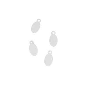   Stamping Oval Jewelry Tags Charms 9x4.5mm (4) Arts, Crafts & Sewing