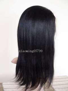 10 #1b YAKI full lace wig human hair Indian remy black  